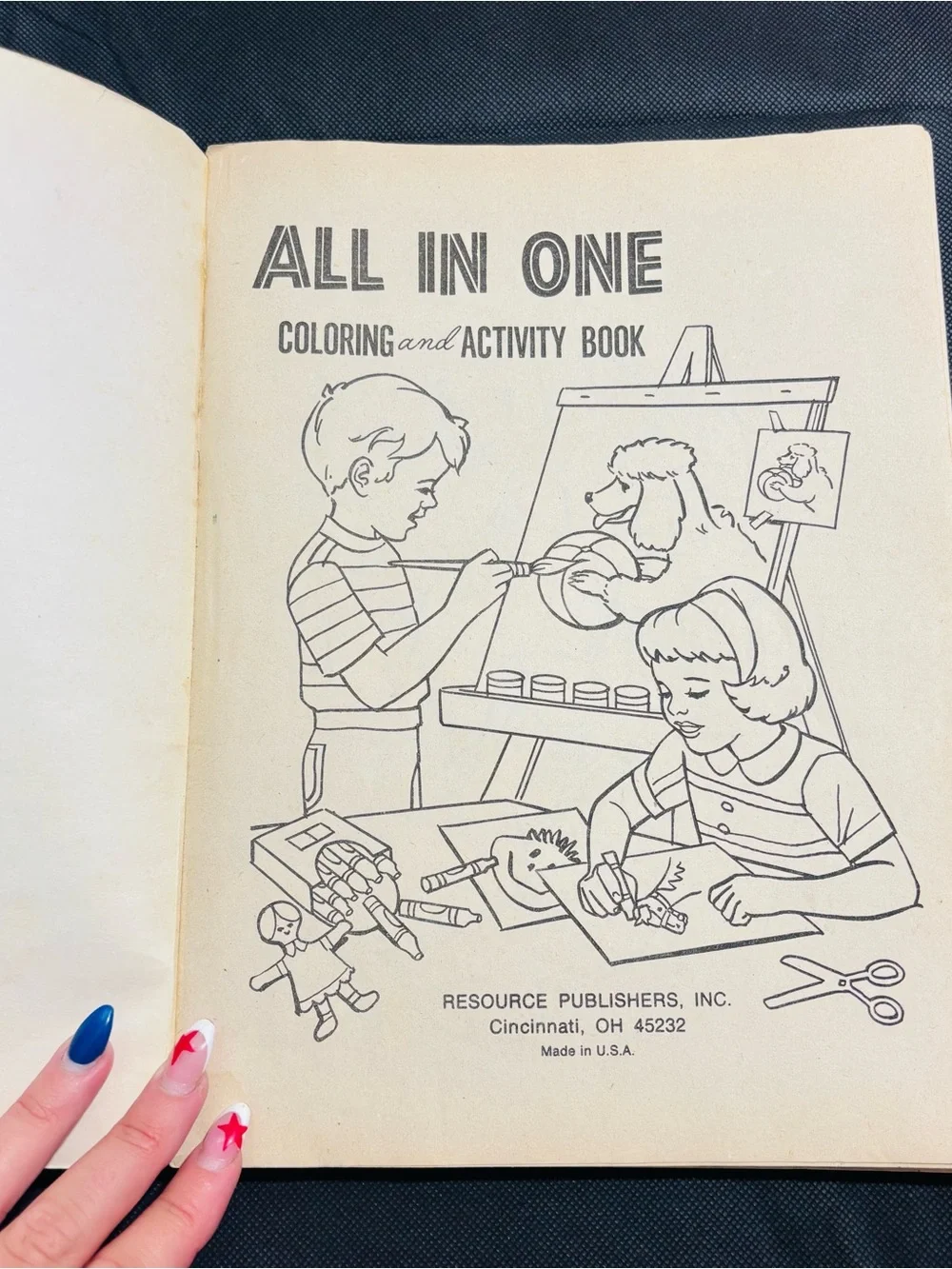 Vintage All In One Coloring Book Of Fun 1970’s Resource Publishers, Ohio